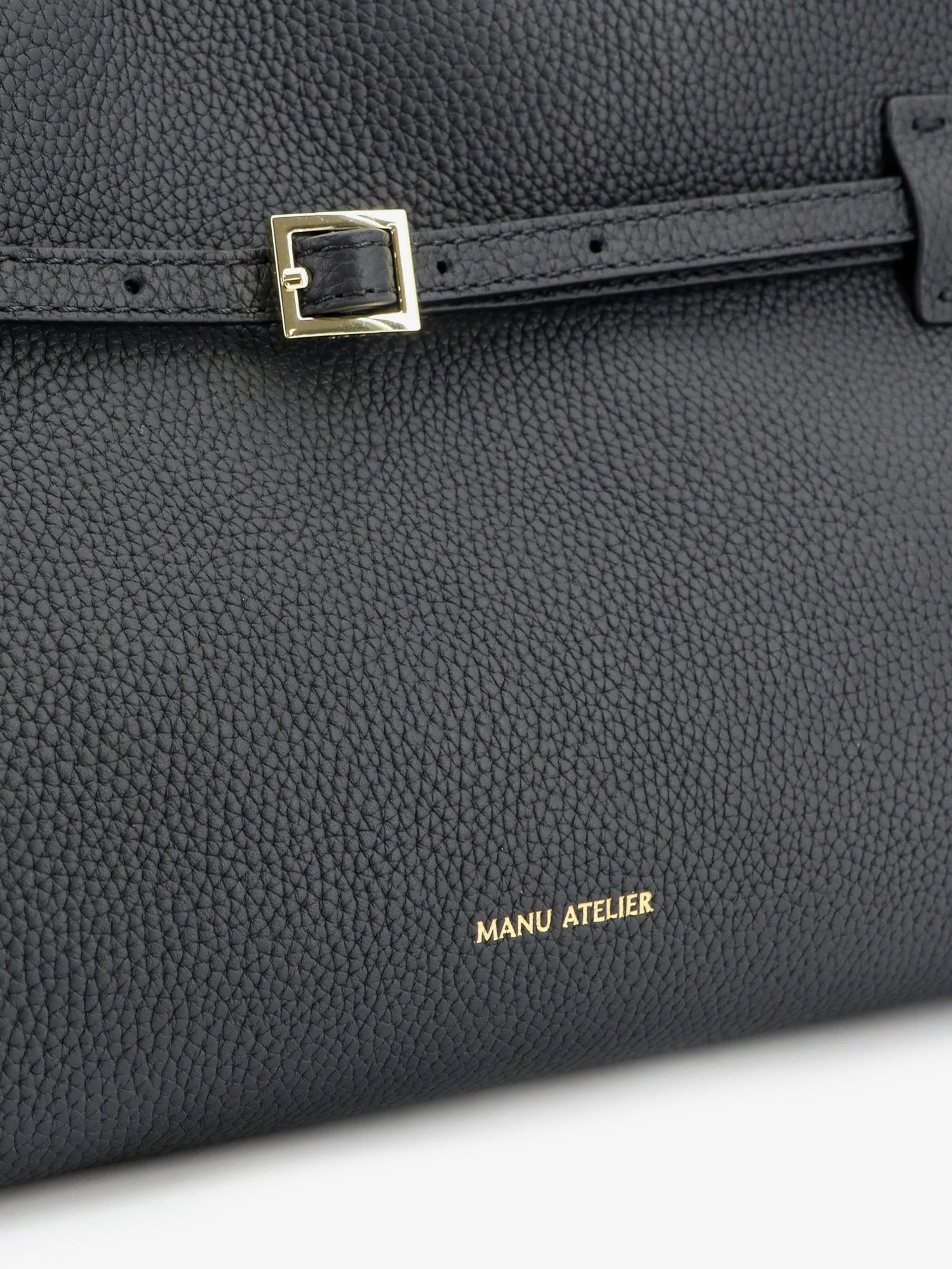 Manu Atelier Women's Le Cambon East West Leather Shoulder Bag Black