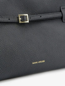 Manu Atelier Women's Le Cambon East West Leather Shoulder Bag Black