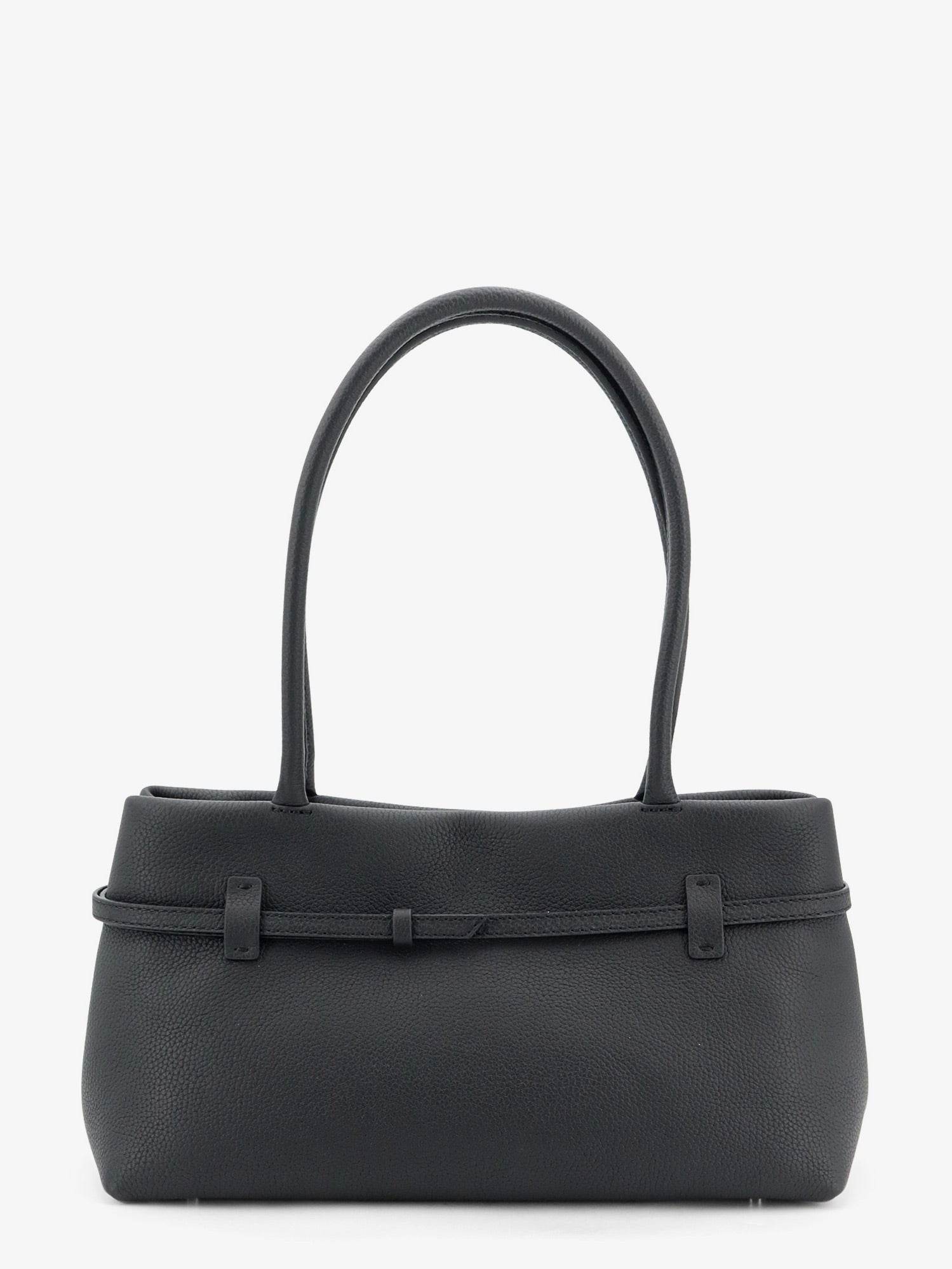 Manu Atelier Women's Le Cambon East West Leather Shoulder Bag Black