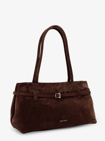 Manu Atelier Women's Le Cambon East West Suede Shoulder Bag Brown
