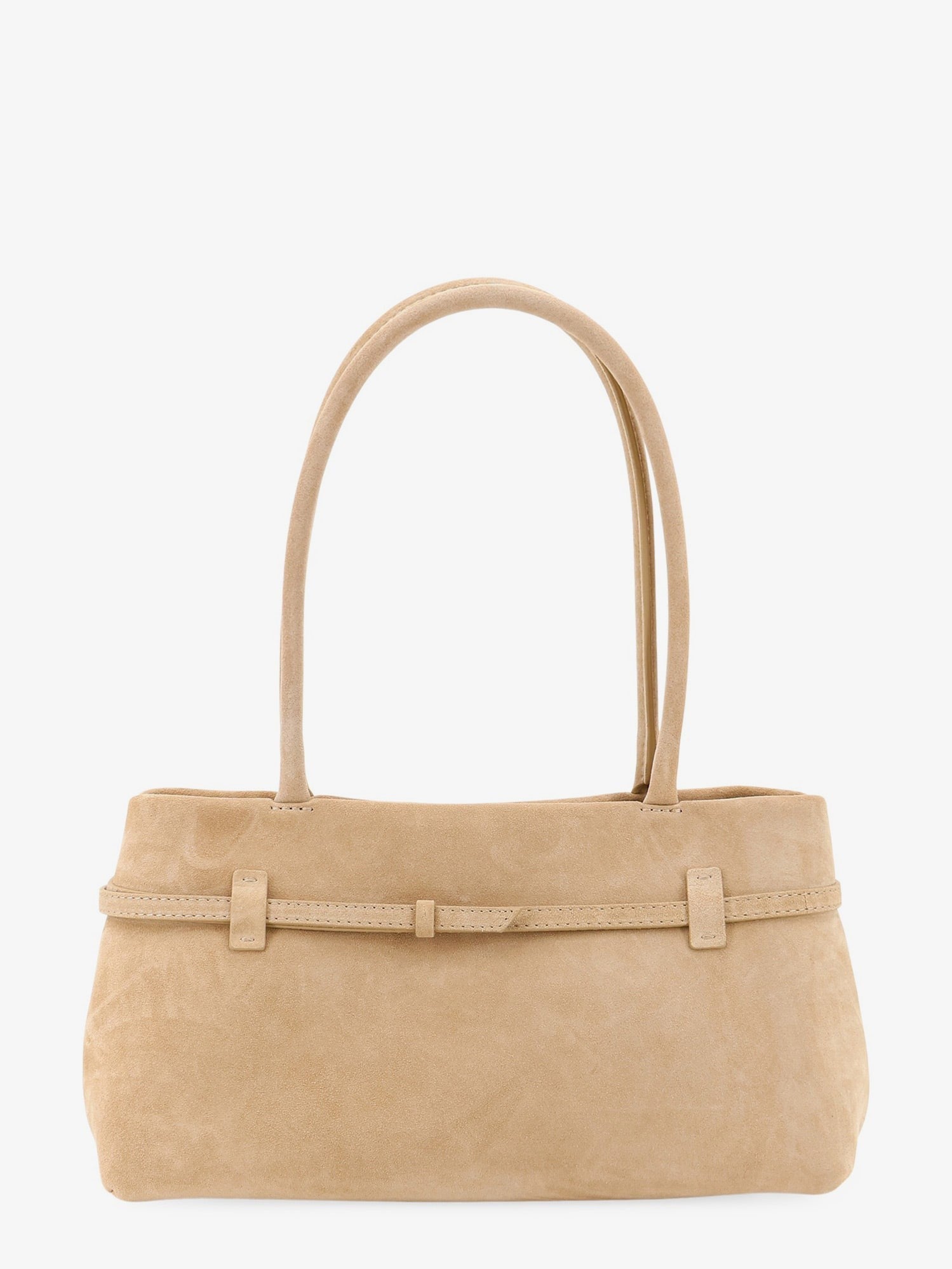 Manu Atelier Women's Le Cambon East West Suede Shoulder Bag CACHEMIRE