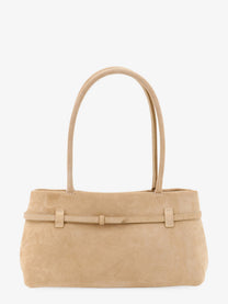 Manu Atelier Women's Le Cambon East West Suede Shoulder Bag CACHEMIRE