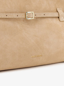 Manu Atelier Women's Le Cambon East West Suede Shoulder Bag CACHEMIRE