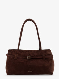 Manu Atelier Women's Le Cambon East West Suede Shoulder Bag Brown