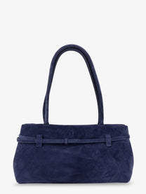 Manu Atelier Women's Le Cambon East West Suede Shoulder Bag Blue