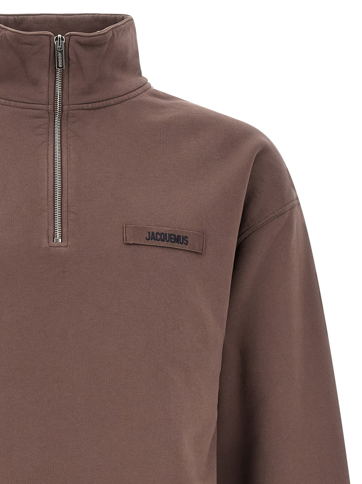 JACQUEMUS Le Camionneur Gros Grain Sweatshirt Brown, view 3