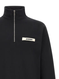 JACQUEMUS Le Camionneur Gros Grain Sweatshirt Black