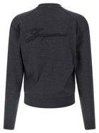 JACQUEMUS Le Cardigan Brodé Cardigan Grey, view 2