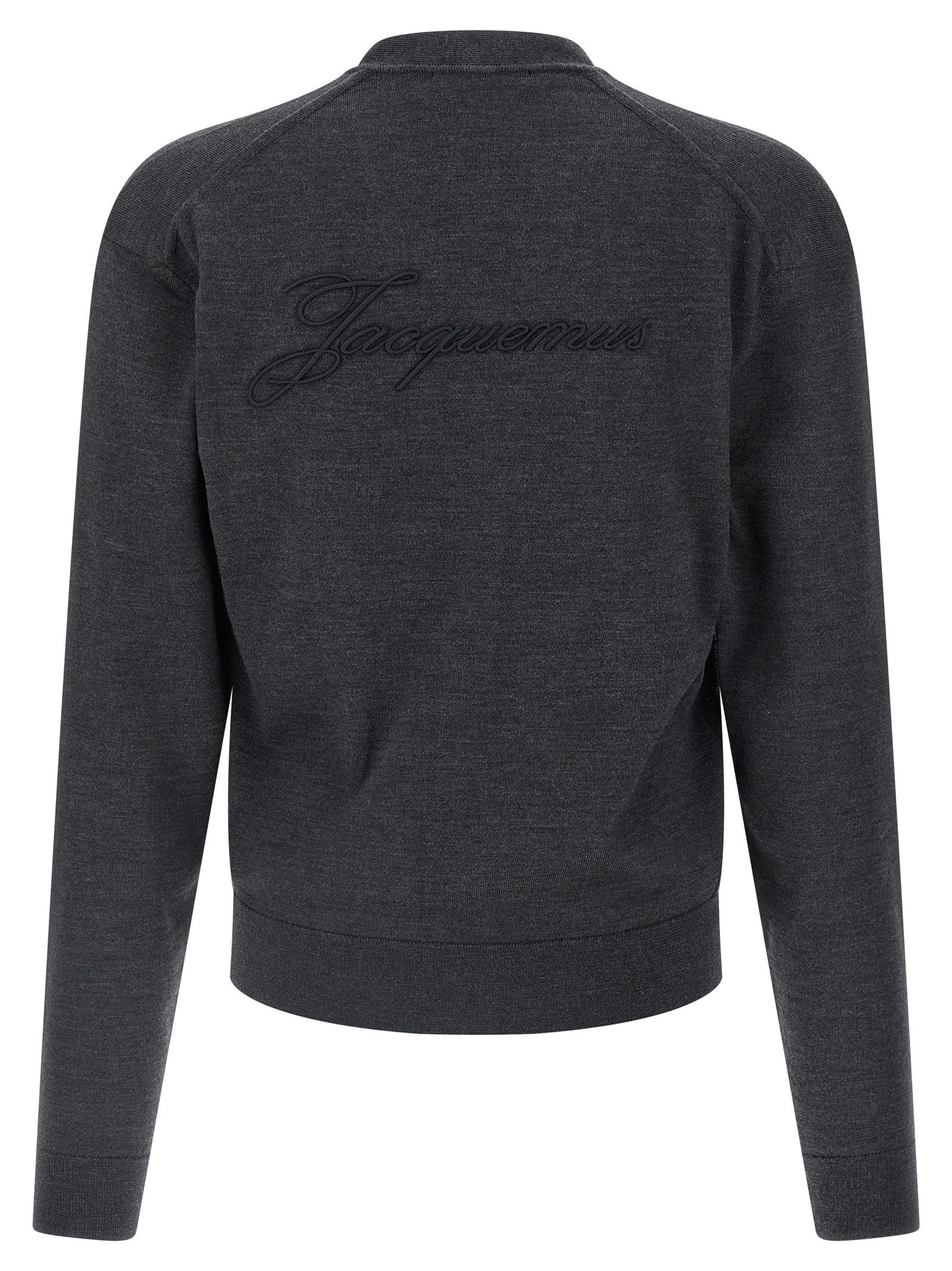 JACQUEMUS Le Cardigan Brodé Cardigan Grey