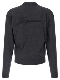 JACQUEMUS Le Cardigan Brodé Cardigan Grey