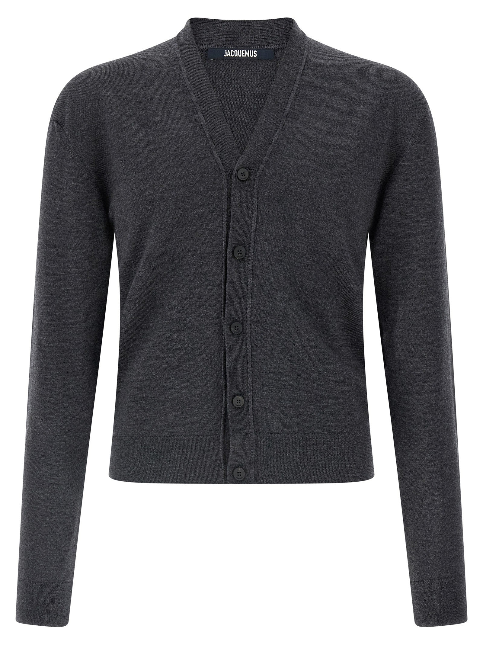 JACQUEMUS Le Cardigan Brodé Cardigan Grey