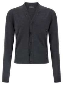 JACQUEMUS Le Cardigan Brodé Cardigan Grey