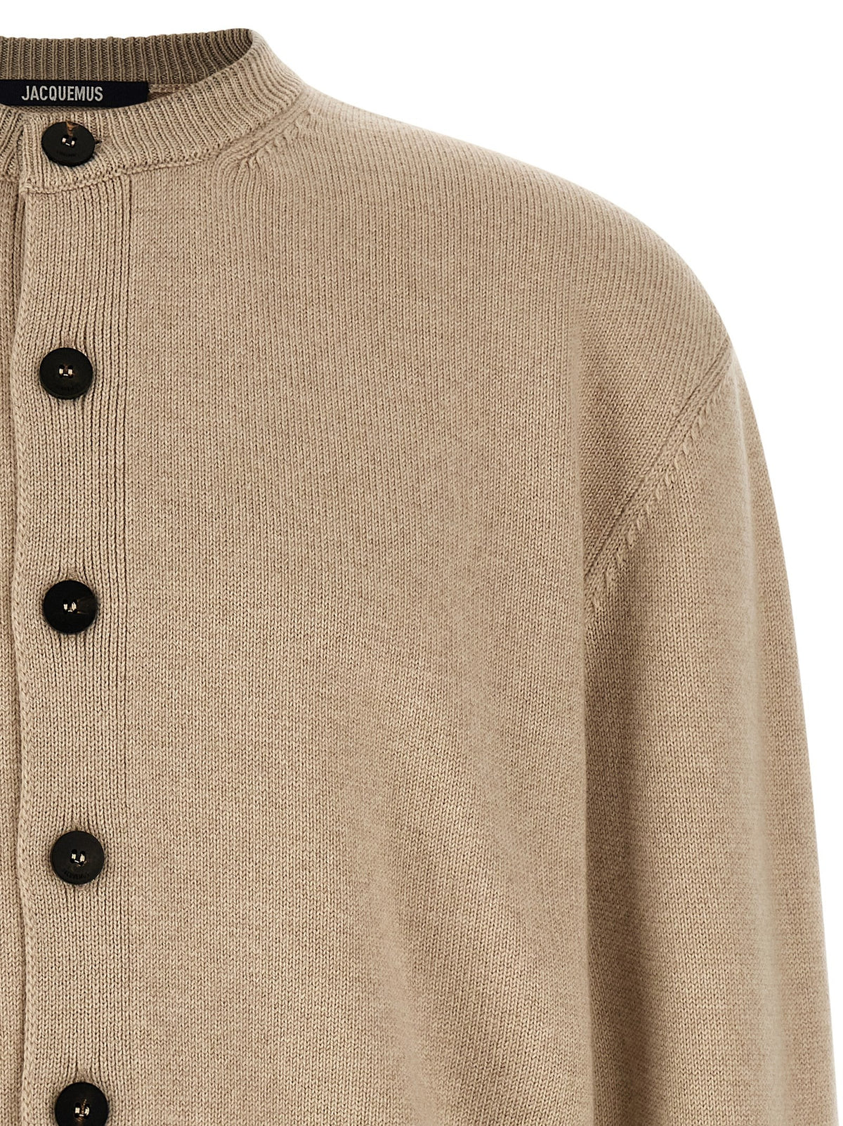 JACQUEMUS Le Cardigan Moulin Cardigan Beige, view 3