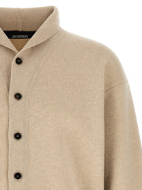 JACQUEMUS Le Cardigan Pelota Cardigan Beige