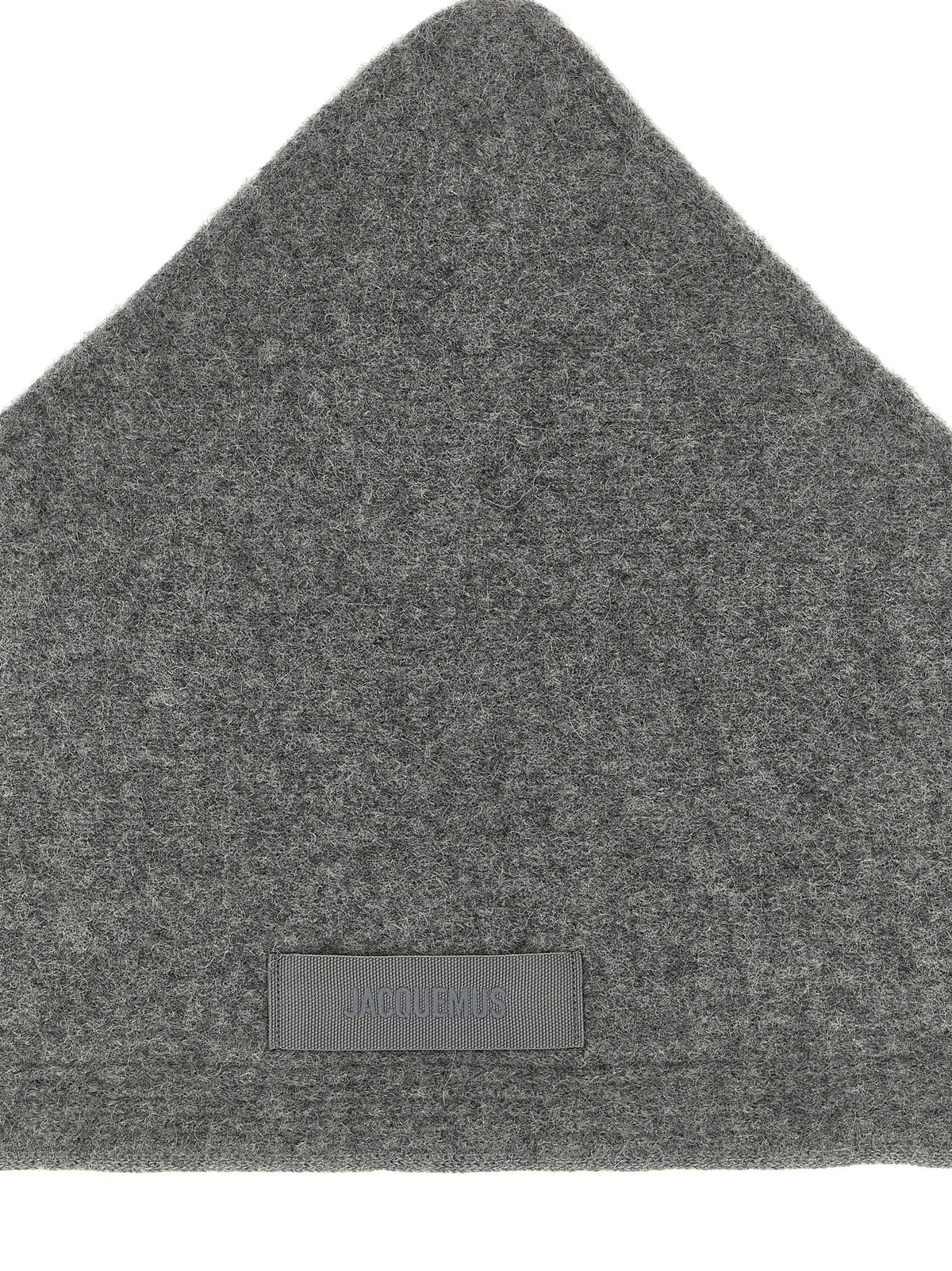 JACQUEMUS Le Chale Gros Grain Bandana Grey