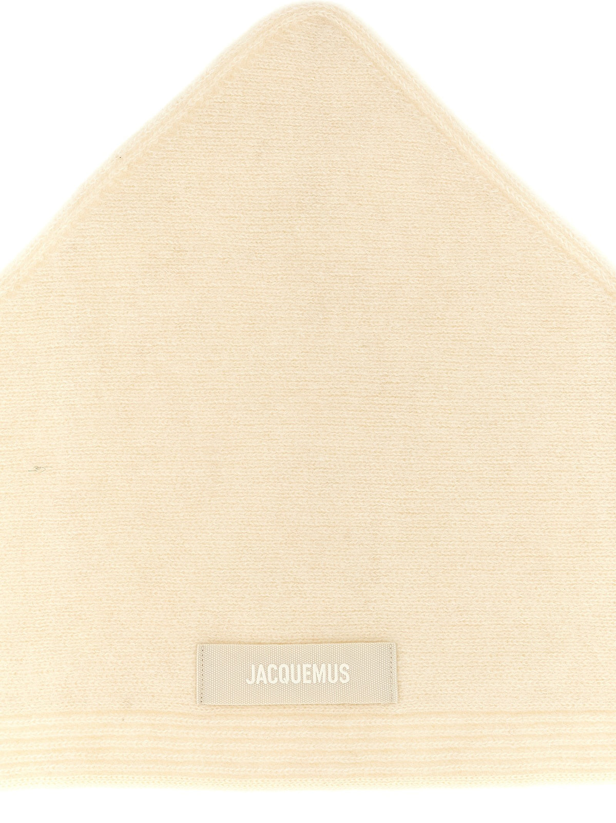 JACQUEMUS Le Chale Gros Grain Bandana White, view 3