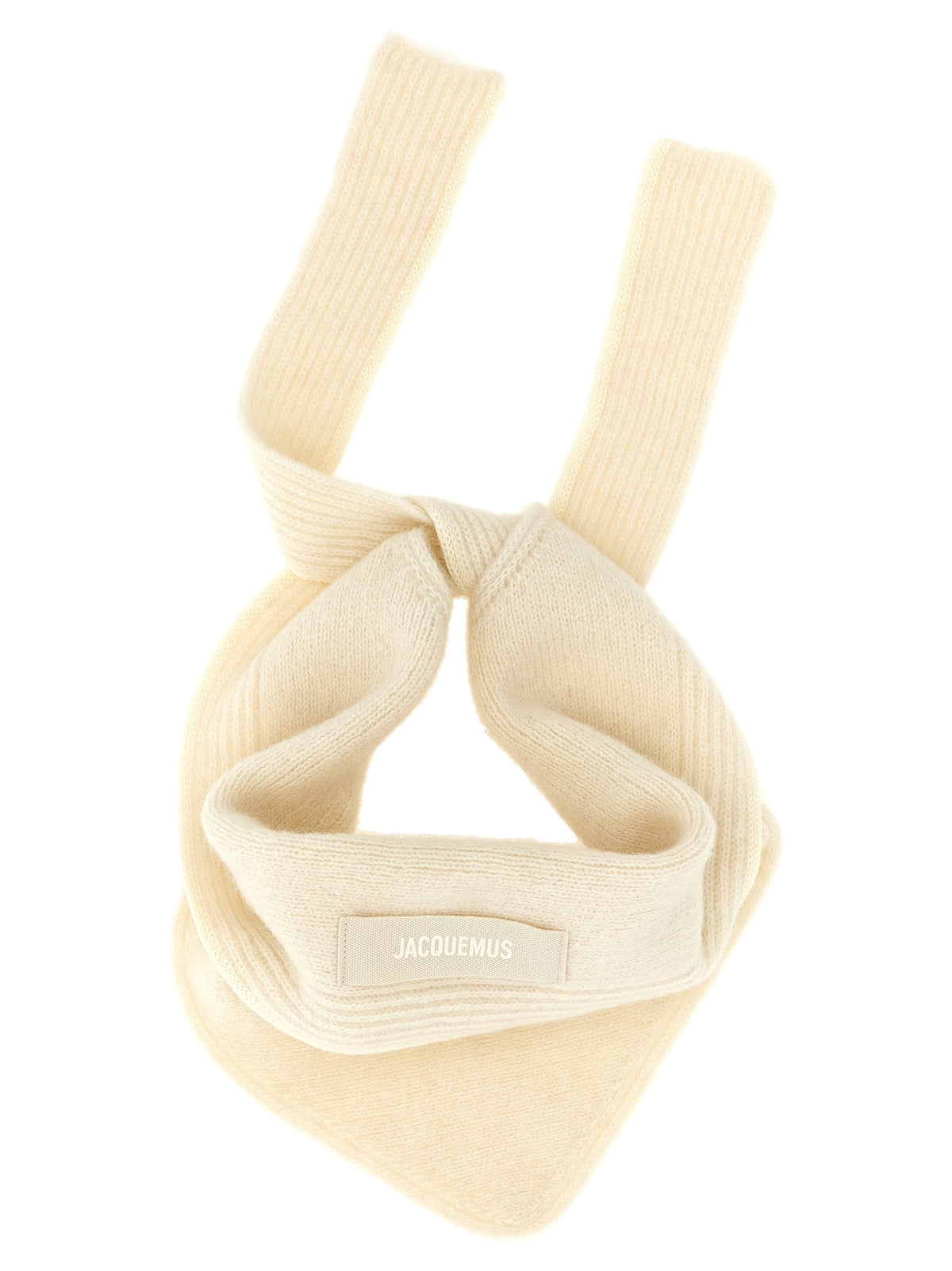 JACQUEMUS Le Chale Gros Grain Bandana White