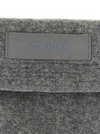 JACQUEMUS Le Chale Gros Grain Bandana Grey