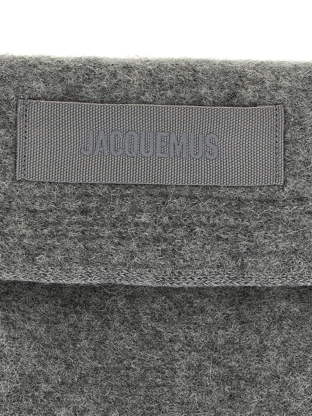 JACQUEMUS Le Chale Gros Grain Bandana Grey, view 2