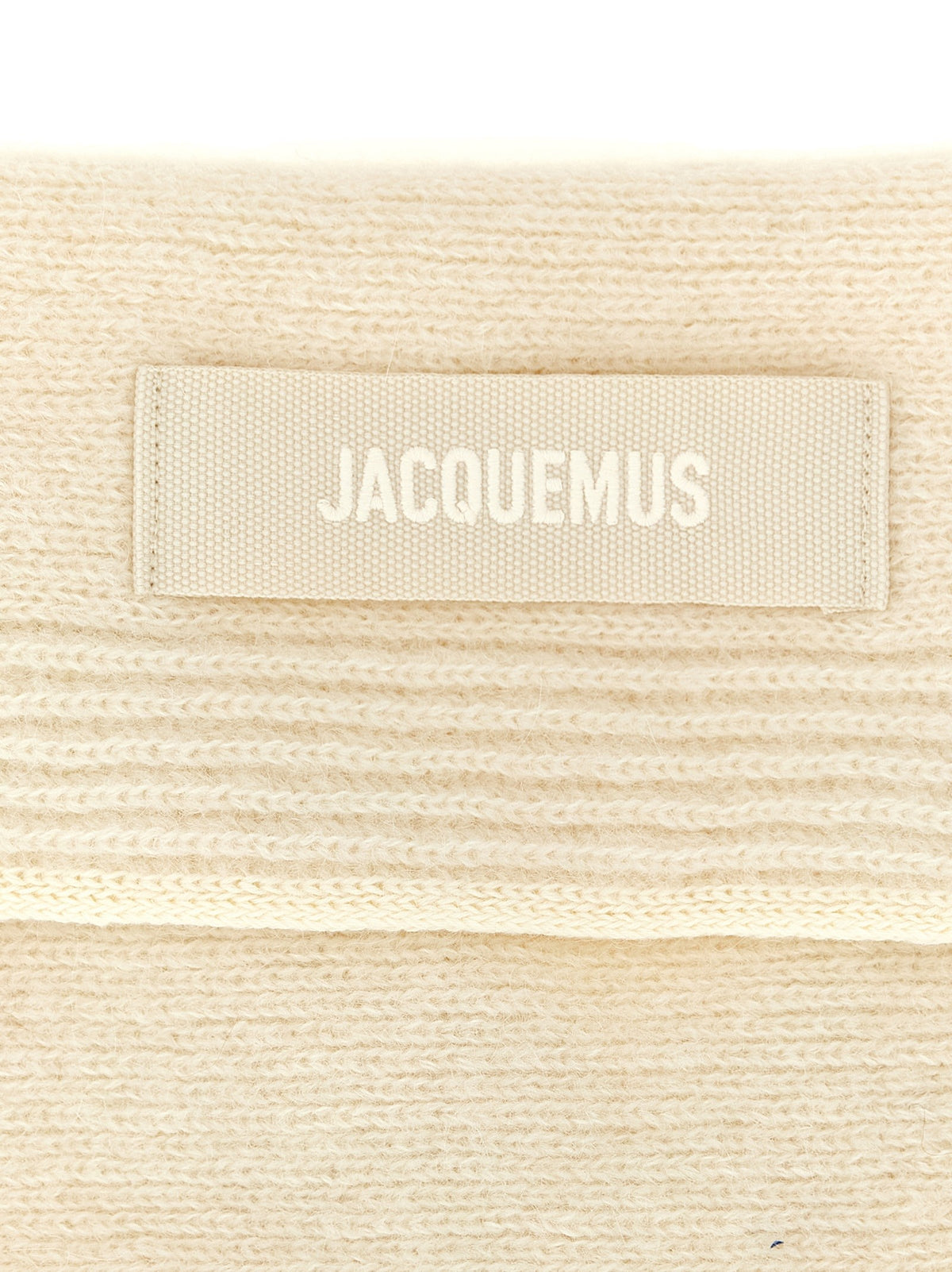 JACQUEMUS Le Chale Gros Grain Bandana White, view 2