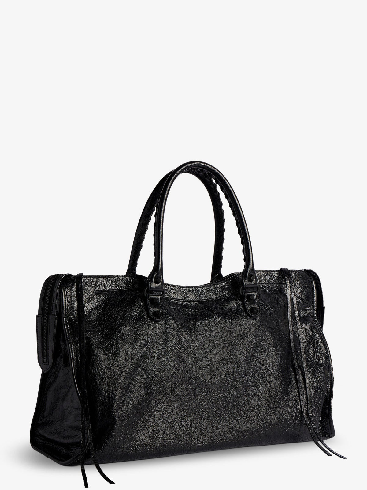Balenciaga Men's Le City Bag Leather Handbag Black