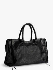 Balenciaga Men's Le City Bag Leather Handbag Black