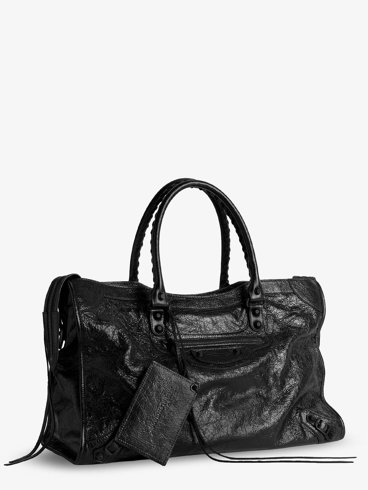 Balenciaga Men's Le City Bag Leather Handbag Black