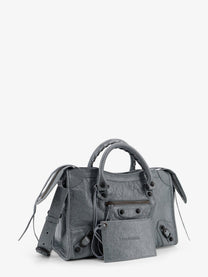 Balenciaga Women's Le City Bag Leather Crossbody Bag Grey