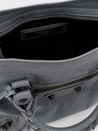 Balenciaga Women's Le City Bag Leather Crossbody Bag Grey