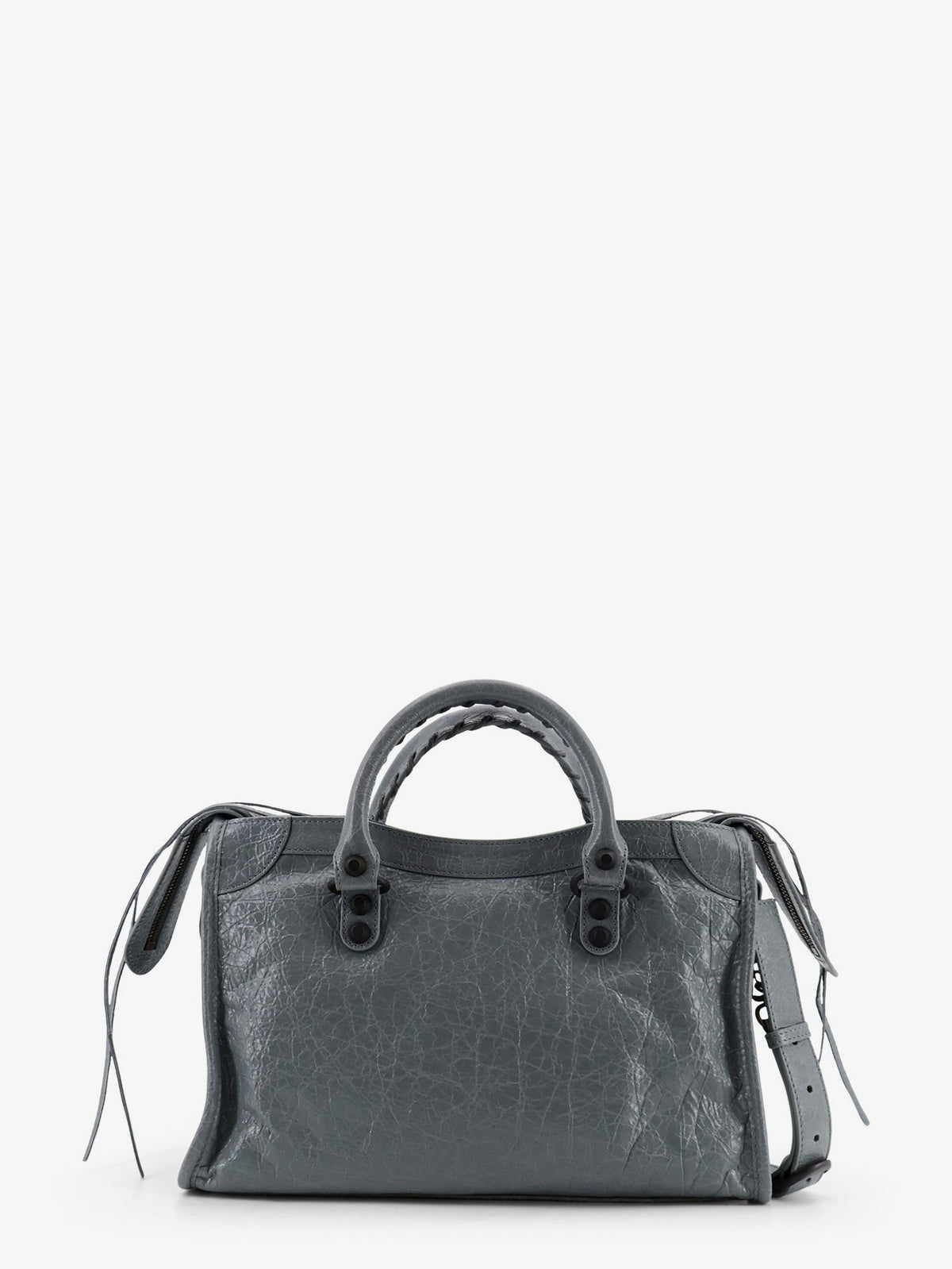 Balenciaga Women's Le City Bag Leather Crossbody Bag Grey