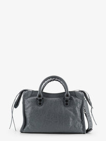 Balenciaga Women's Le City Bag Leather Crossbody Bag Grey