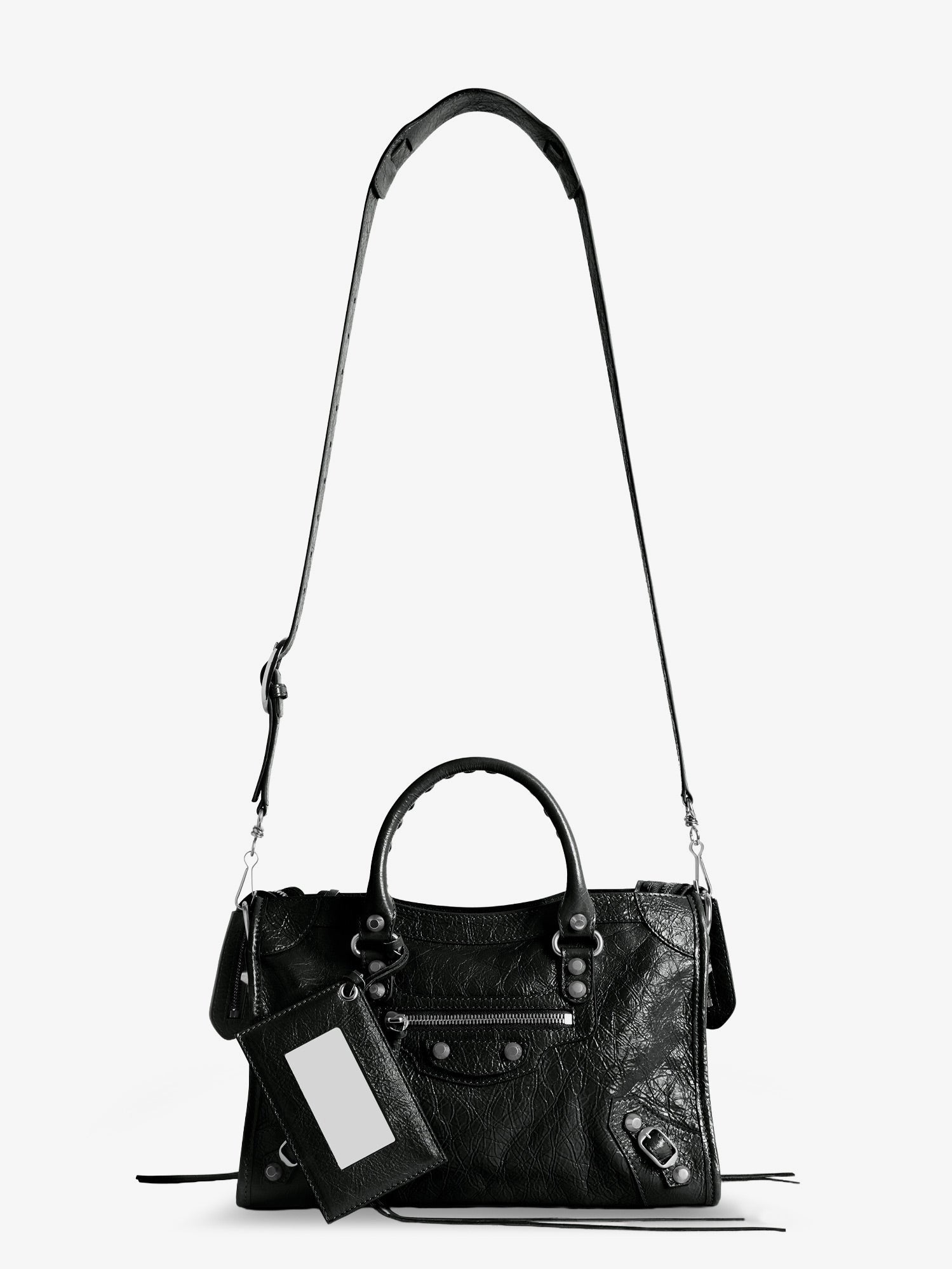 Balenciaga Women's Le City Bag Leather Shoulder Bag Black