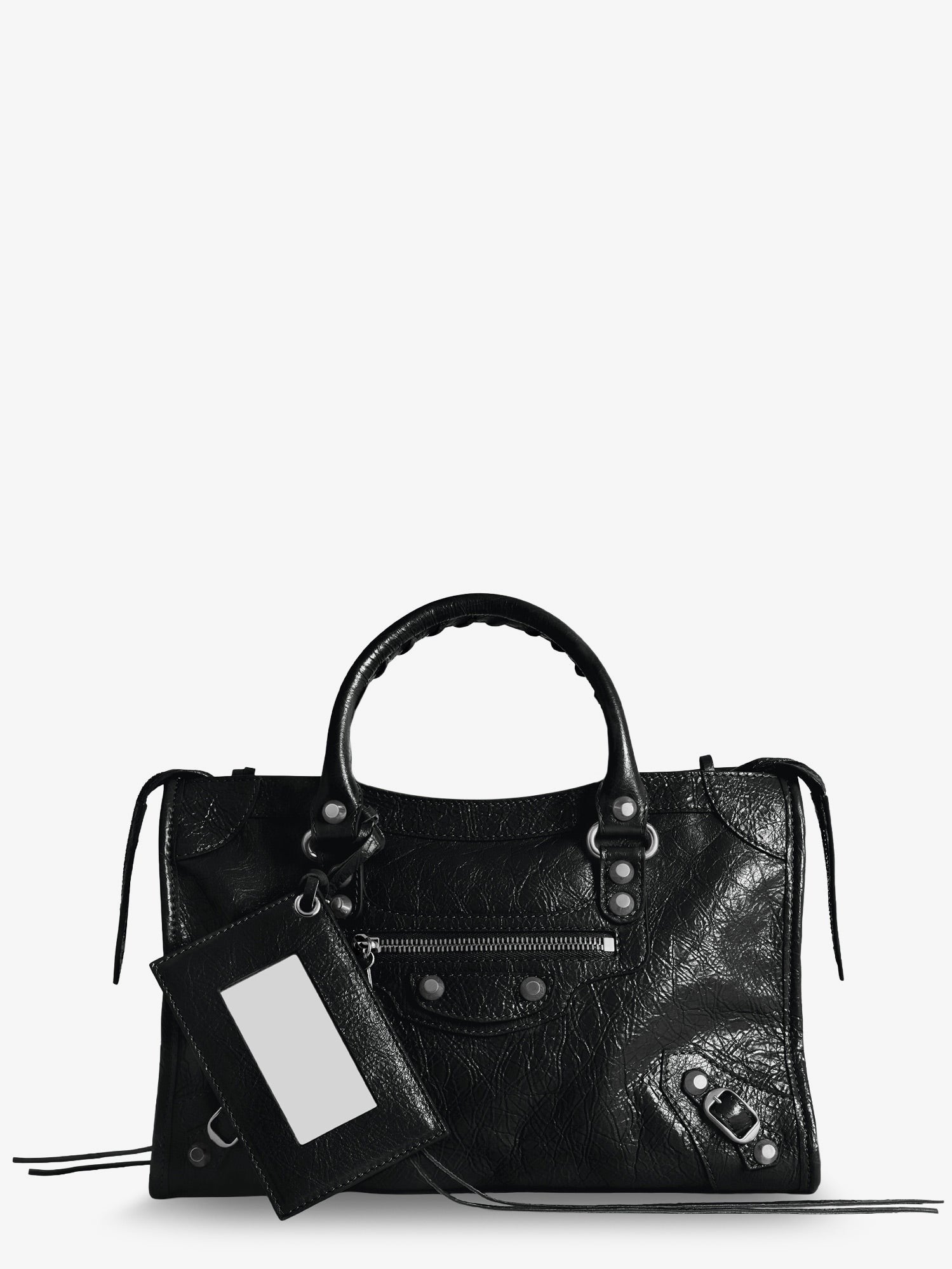 Balenciaga Women's Le City Bag Leather Shoulder Bag Black