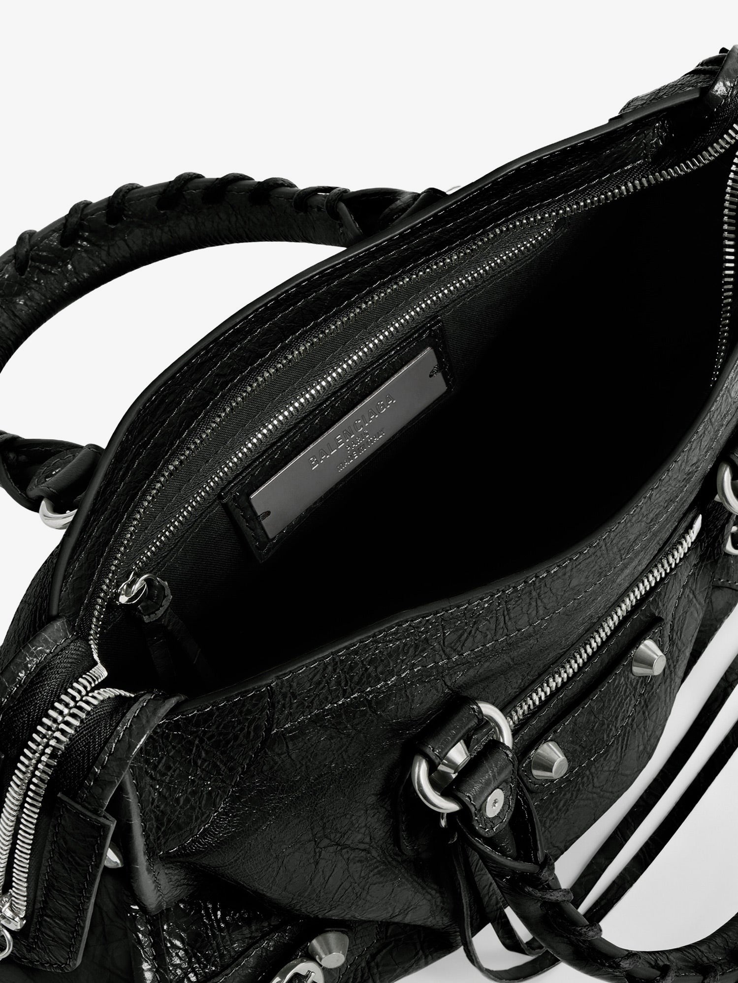 Balenciaga Women's Le City Bag Leather Shoulder Bag Black