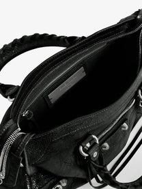 Balenciaga Women's Le City Bag Leather Shoulder Bag Black