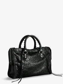 Balenciaga Women's Le City Bag Leather Shoulder Bag Black