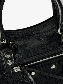 Balenciaga Women's Le City Bag Leather Shoulder Bag Black