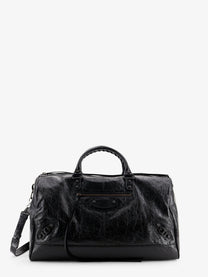 Balenciaga Men's Le City Boston Leather Handbag Black