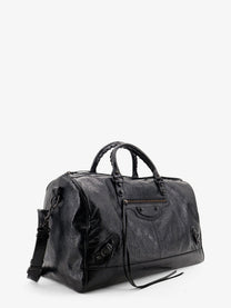 Balenciaga Men's Le City Boston Leather Handbag Black