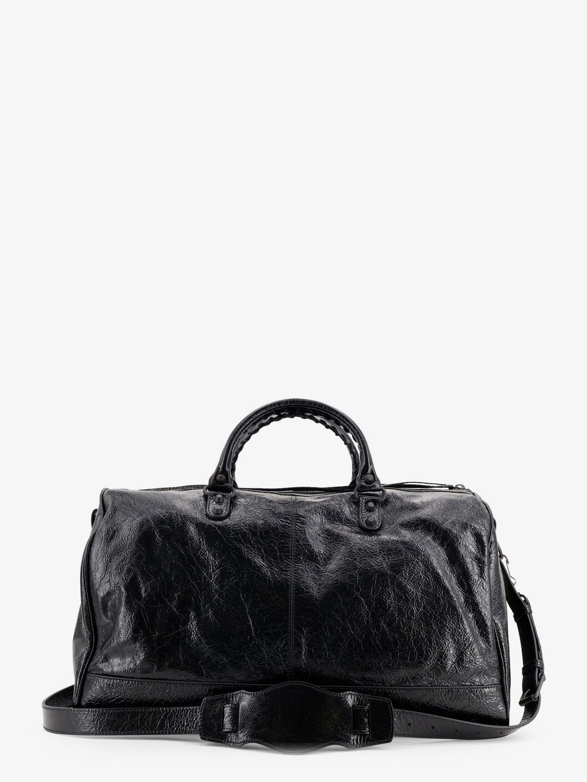 Balenciaga Men's Le City Boston Leather Handbag Black