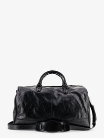 Balenciaga Men's Le City Boston Leather Handbag Black