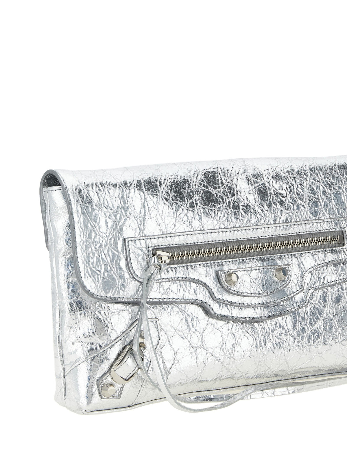 Balenciaga Le City Clutch Silver