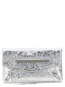 Balenciaga Le City Clutch Silver