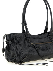 Balenciaga Le City East West Shoulder Bag Black