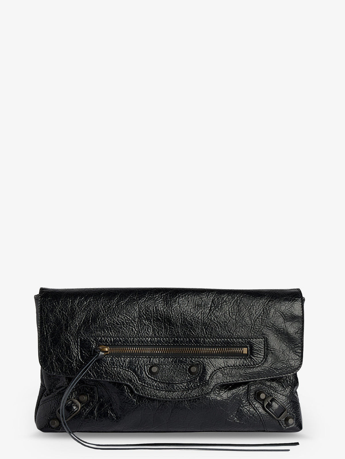 Balenciaga Women's Le City Leather Clutch Bag Black