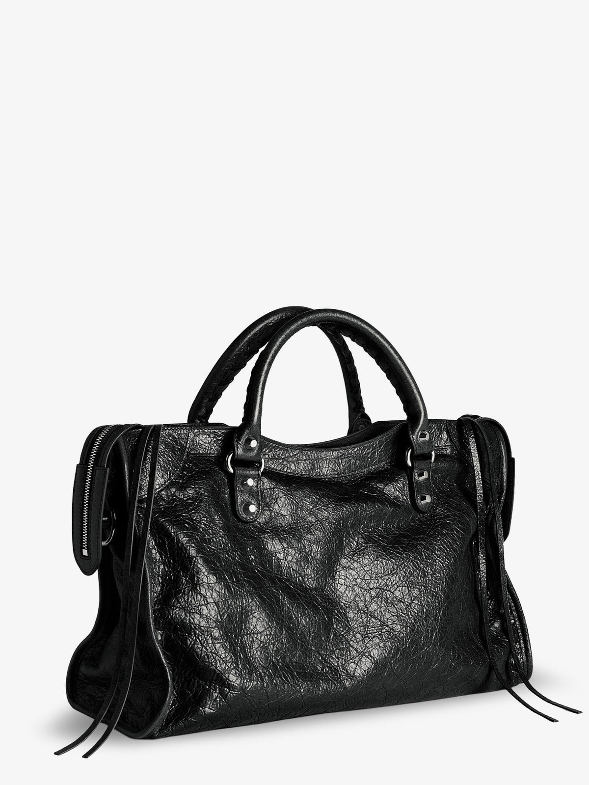 Balenciaga Women's Le City Leather Crossbody Bag Black, view 2