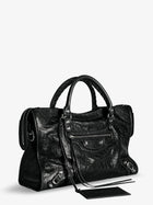 Balenciaga Women's Le City Leather Crossbody Bag Black, view 3