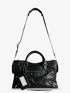 Balenciaga Women's Le City Leather Crossbody Bag Black, view 4
