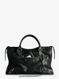 Balenciaga Women's Le City Leather Crossbody Bag Black