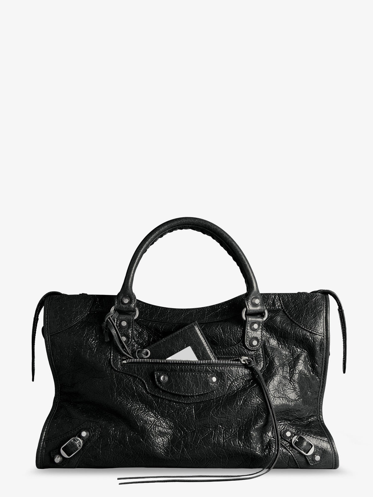 Balenciaga Women's Le City Leather Crossbody Bag Black